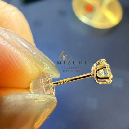 TACHIBANA｜PT900 鉑金 0.50ct 花朵拼鑲天然鑽石耳環｜Floral Cluster Diamond Stud Earrings