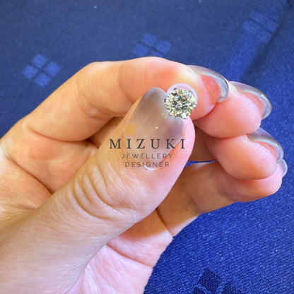 TACHIBANA｜PT950 鉑金 0.70ct Halo 天然鑽石耳釘｜Halo Diamond Stud Earrings