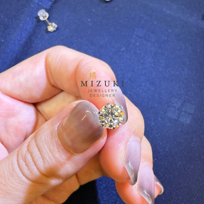 TACHIBANA｜PT950 鉑金 1.00ct 天然鑽石耳環｜經典鑽石耳釘 Fine Jewelry
