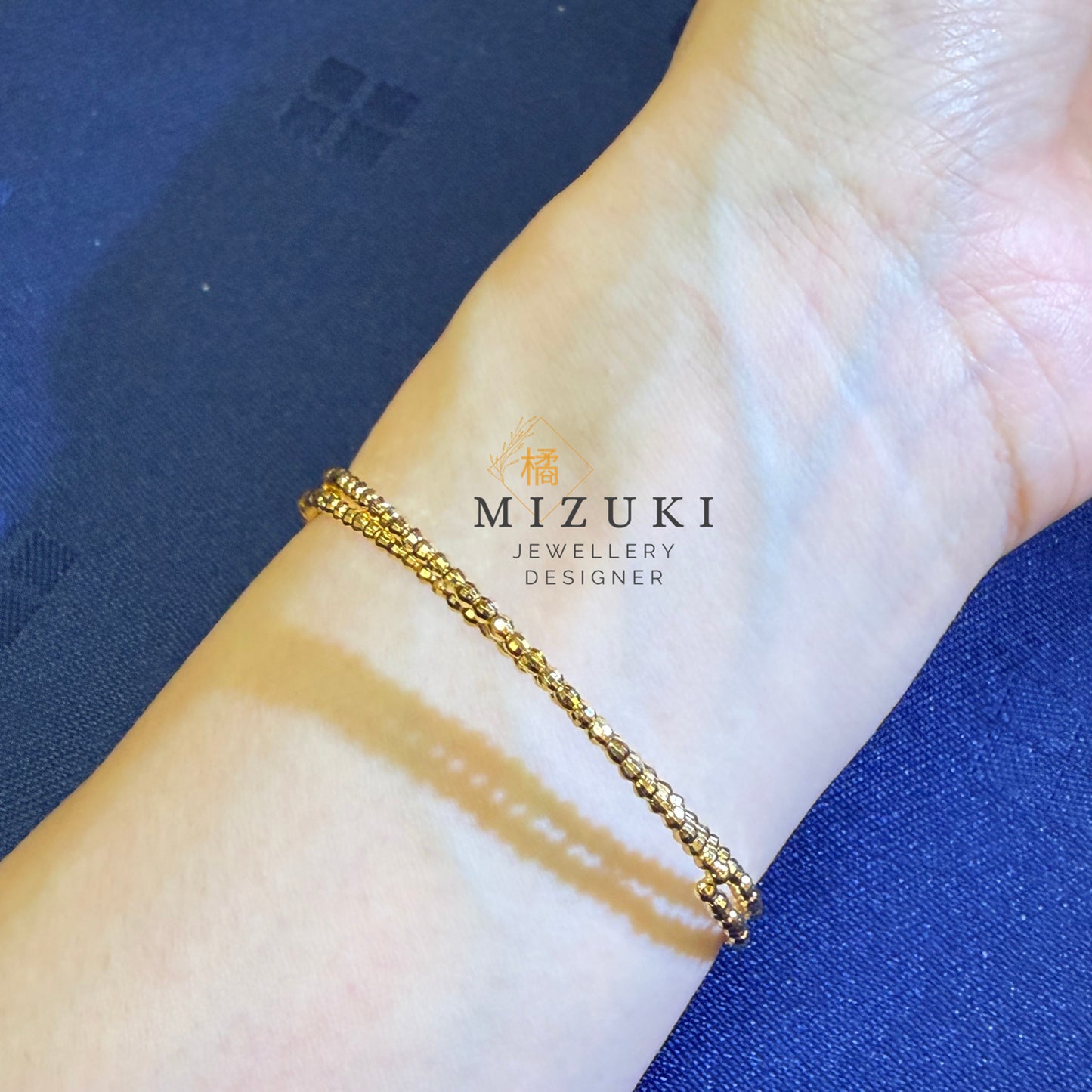 TACHIBANA｜18K 黃金雙層雕花手環｜Layered Gold Bracelet