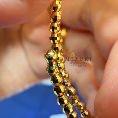 TACHIBANA｜18K 黃金雙層雕花手環｜Layered Gold Bracelet
