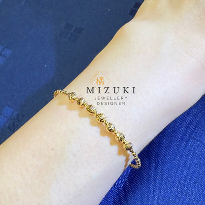 TACHIBANA｜18K 黃金切割金珠手環｜Faceted Gold Bead Bracelet