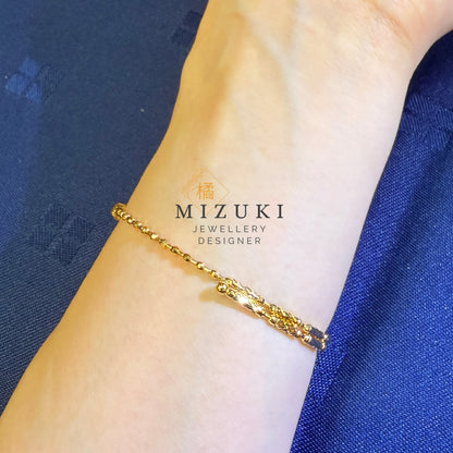 TACHIBANA｜18K 黃金切割金珠手環｜Faceted Gold Bead Bracelet