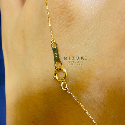 TACHIBANA｜18K 黃金 0.15ct 弧形天然鑽石項鍊｜Arc Diamond Necklace