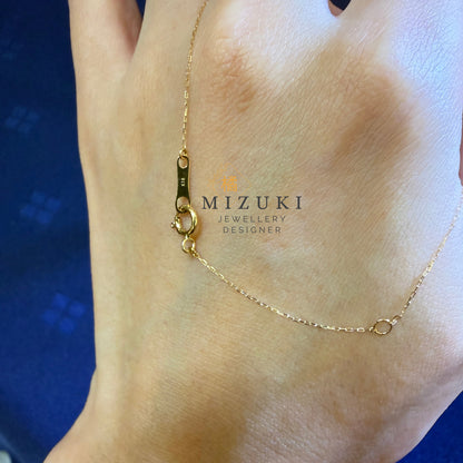 TACHIBANA｜18K 黃金 0.15ct 弧形天然鑽石項鍊｜Arc Diamond Necklace