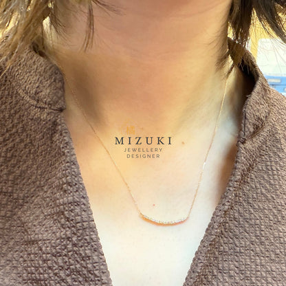 TACHIBANA｜18K 黃金 0.15ct 弧形天然鑽石項鍊｜Arc Diamond Necklace