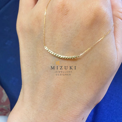 TACHIBANA｜18K 黃金 0.15ct 弧形天然鑽石項鍊｜Arc Diamond Necklace