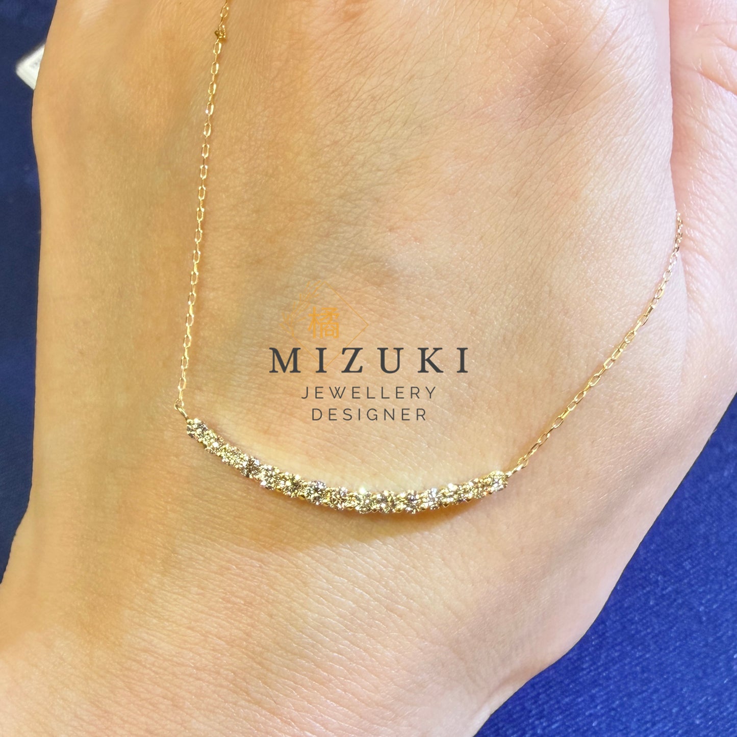 TACHIBANA｜18K 黃金 0.50ct 弧形天然鑽石項鍊｜Arc Diamond Necklace