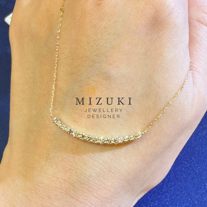 TACHIBANA｜18K 黃金 0.50ct 弧形天然鑽石項鍊｜Arc Diamond Necklace