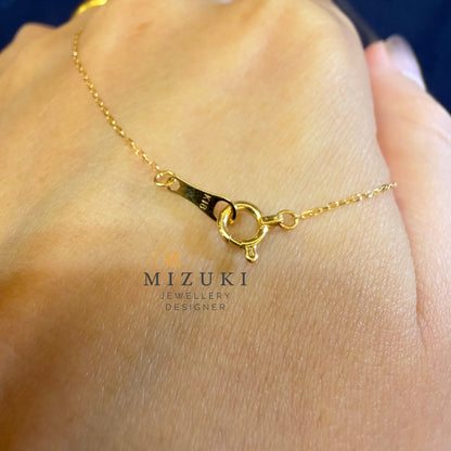TACHIBANA｜18K 黃金 0.50ct 弧形天然鑽石項鍊｜Arc Diamond Necklace