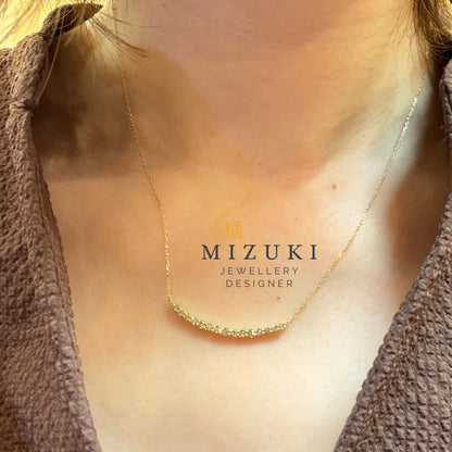 TACHIBANA｜18K 黃金 0.50ct 弧形天然鑽石項鍊｜Arc Diamond Necklace