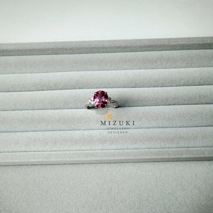 TACHIBANA｜Pt 粉紅碧璽鑽石戒指｜3.43ct Pink Tourmaline Diamond Ring