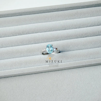 TACHIBANA｜Pt 帕拉伊巴碧璽鑽石戒指｜1.931ct Paraiba Tourmaline Diamond Ring