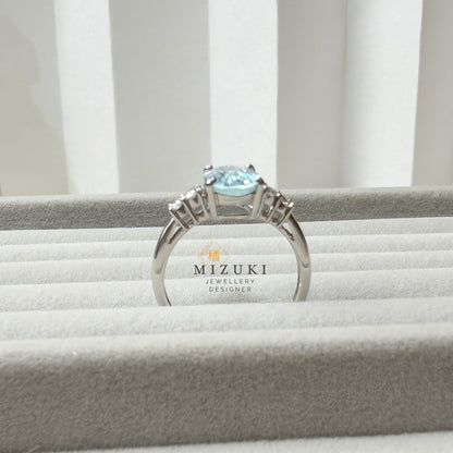 TACHIBANA｜Pt 帕拉伊巴碧璽鑽石戒指｜1.931ct Paraiba Tourmaline Diamond Ring
