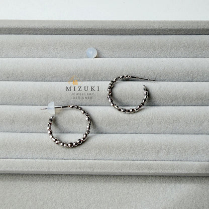 TACHIBANA｜切面珠飾圈耳環｜Faceted Bead Hoop Earrings