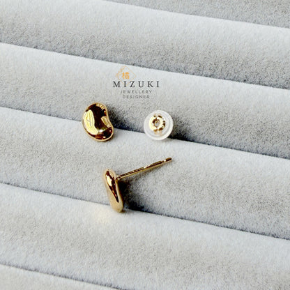 TACHIBANA｜不規則小石耳釘｜Pebble Stud Earrings｜K18 / Platinum