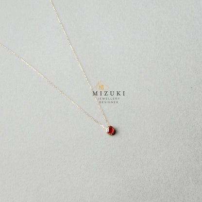 TACHIBANA｜18K 金天然紅寶石項鍊｜Round Ruby Necklace