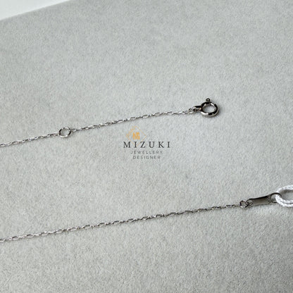 TACHIBANA｜鉑金天然藍寶石項鍊｜Oval Sapphire Necklace
