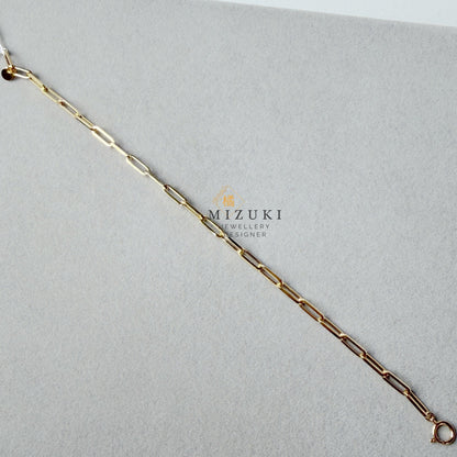 TACHIBANA｜18K 金紙夾鏈手鍊｜Paperclip Chain Bracelet