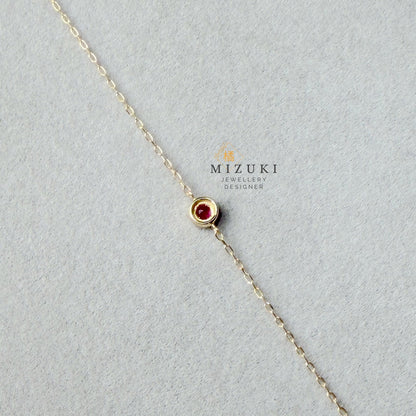 TACHIBANA｜Ruby Station Bracelet｜18K 金紅寶石手鍊