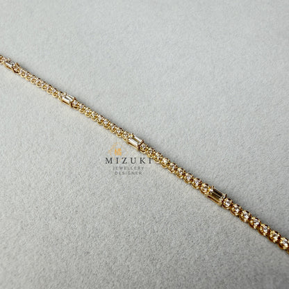 TACHIBANA｜1.0ct Diamond Line Bracelet｜18K 金鑽石直線手鍊