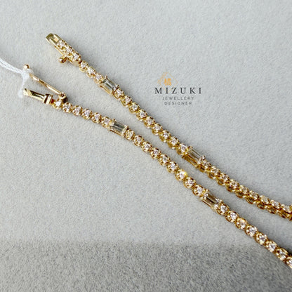 TACHIBANA｜1.0ct Diamond Line Bracelet｜18K 金鑽石直線手鍊