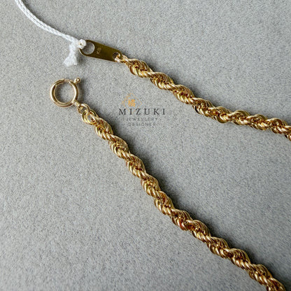 TACHIBANA｜18K 金繩索鏈手鍊｜Rope Chain Bracelet