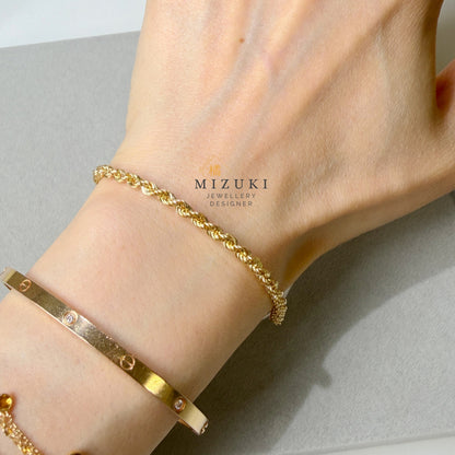 TACHIBANA｜18K 金繩索鏈手鍊｜Rope Chain Bracelet