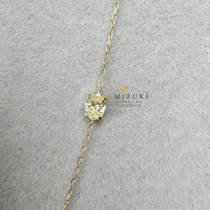 TACHIBANA｜18K 橢圓鑽石 Solitaire 手鍊｜K18 Oval Diamond Solitaire Bracelet｜0.35ct Natural Diamond