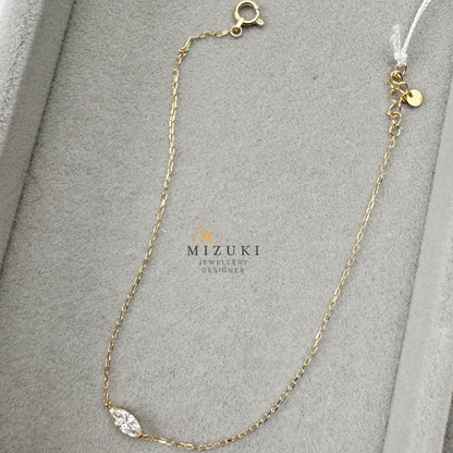 TACHIBANA｜18K 馬眼形鑽石 Solitaire 手鍊｜K18 Marquise Diamond Solitaire Bracelet｜0.20ct Natural Diamond