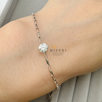 TACHIBANA｜0.50ct 圓形鑽石 Solitaire 手鍊｜Round Diamond Solitaire Bracelet