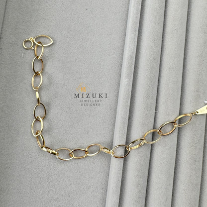 TACHIBANA｜18K 金橢圓鏈條手鍊｜Oval Link Bracelet