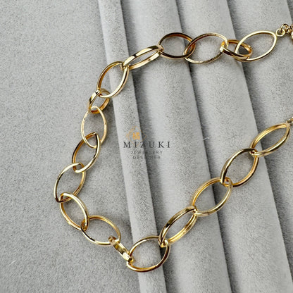 TACHIBANA｜18K 金橢圓鏈條手鍊｜Oval Link Bracelet