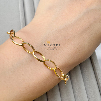 TACHIBANA｜18K 金橢圓鏈條手鍊｜Oval Link Bracelet