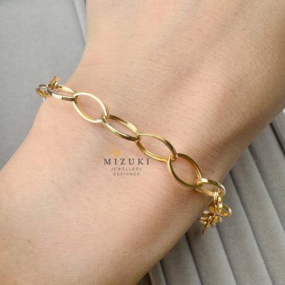 TACHIBANA｜18K 金橢圓鏈條手鍊｜Oval Link Bracelet