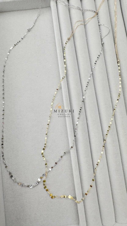 TACHIBANA｜70cm 閃片長鏈項鍊｜Sparkle Chain Long Necklace