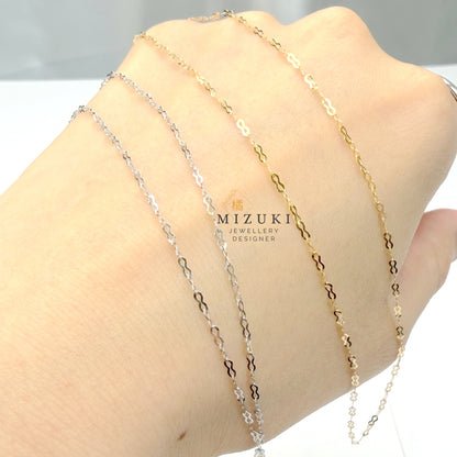 TACHIBANA｜18K 黃金・PT850 鉑金永恆之鏈項鍊｜Infinity Link Necklace