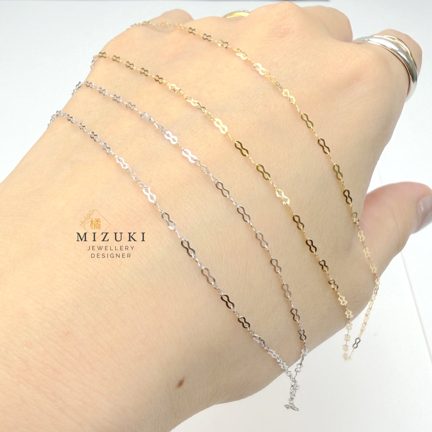 TACHIBANA｜18K 黃金・PT850 鉑金永恆之鏈項鍊｜Infinity Link Necklace