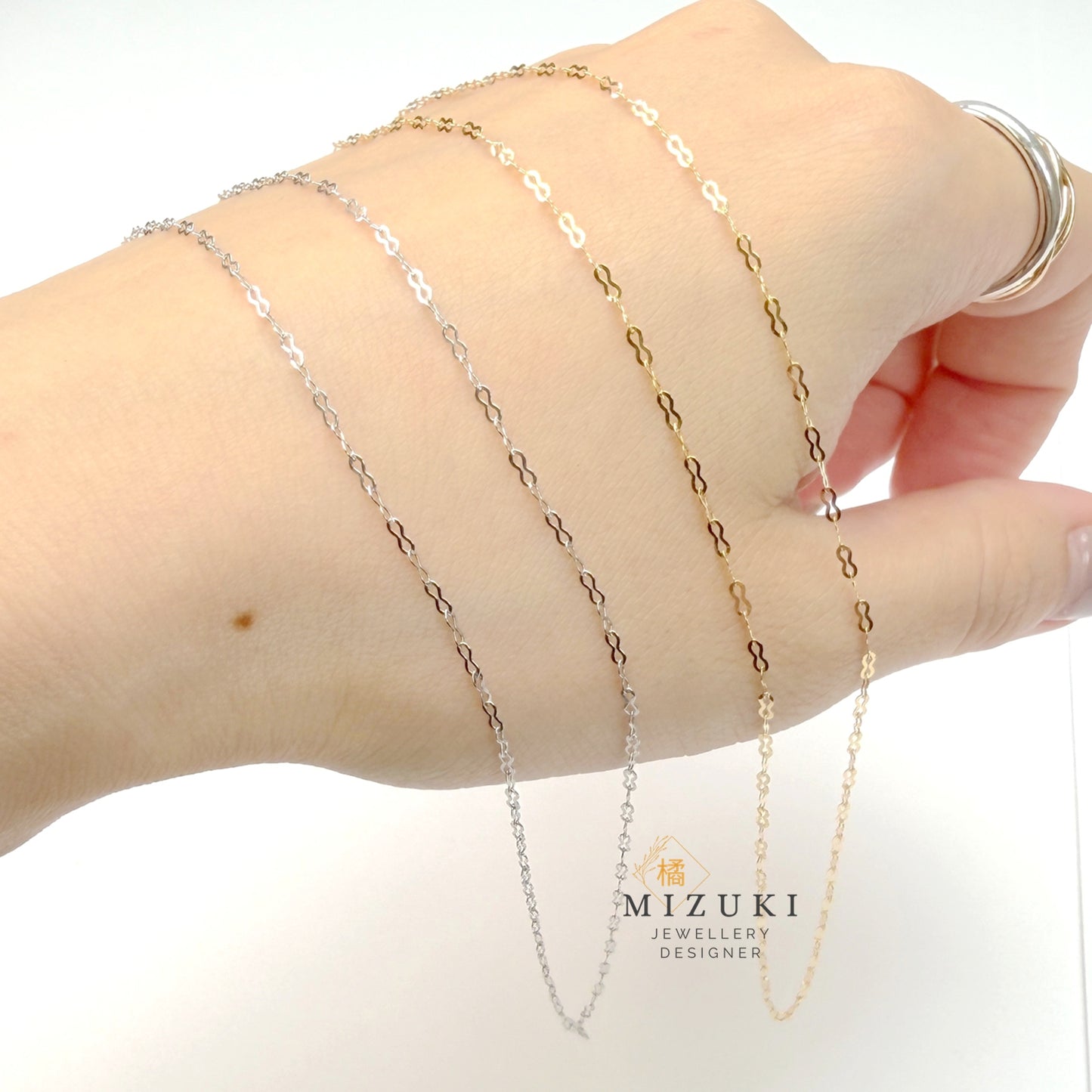TACHIBANA｜18K 黃金・PT850 鉑金永恆之鏈項鍊｜Infinity Link Necklace