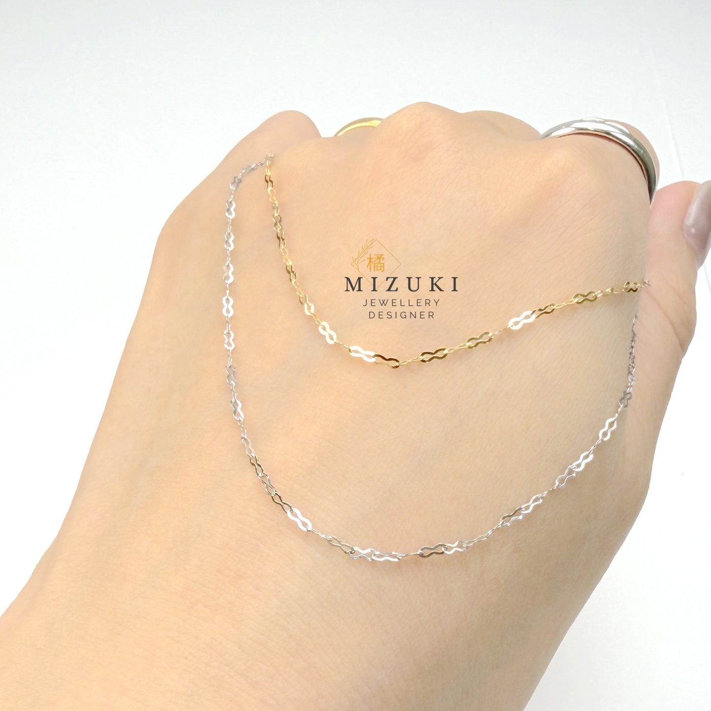 TACHIBANA｜18K 黃金・PT850 鉑金永恆之鏈項鍊｜Infinity Link Necklace