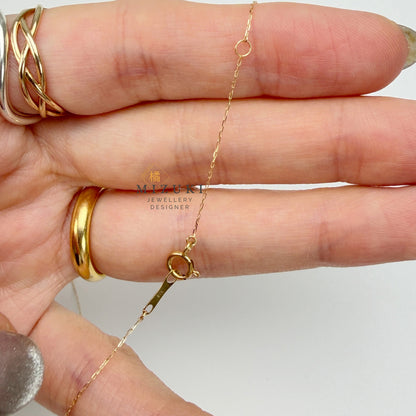 TACHIBANA｜18K 金天然鑽石十字架項鍊｜0.10ct Cross Necklace
