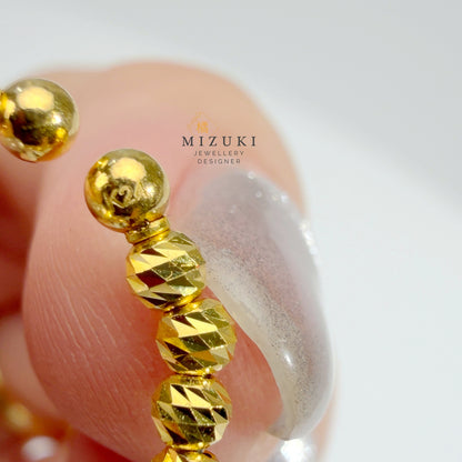 TACHIBANA｜24K 純黃金珠飾戒指 Free Ring｜K24 Bead Free Ring 日本高級珠寶