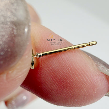 TACHIBANA｜18K 黃金 Bean 耳釘｜Mirror Polish Stud Earrings