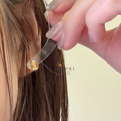 TACHIBANA｜18K 黃金 Bean 耳釘｜Mirror Polish Stud Earrings