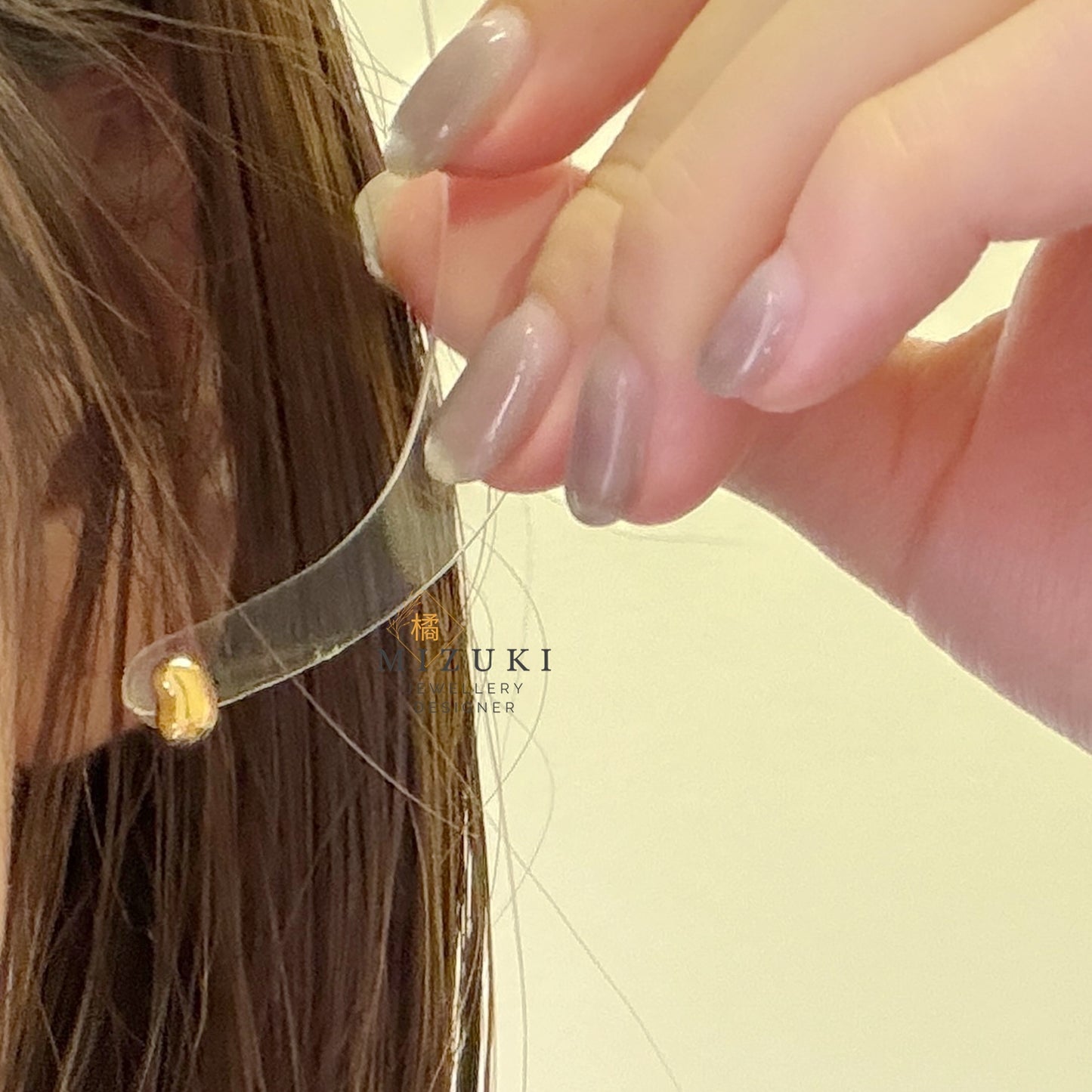 TACHIBANA｜18K 黃金 Bean 耳釘｜Mirror Polish Stud Earrings