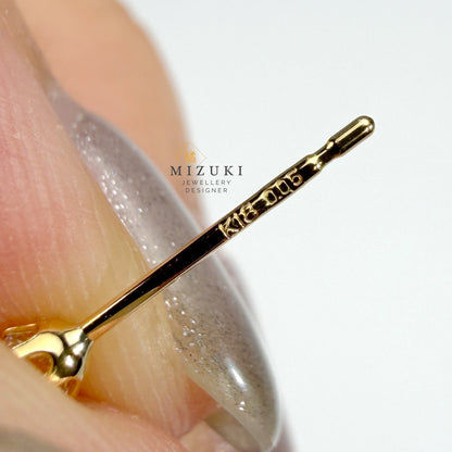 TACHIBANA｜18K 金天然鑽石耳環｜0.10ct H&C 八心八箭 六爪鑲嵌
