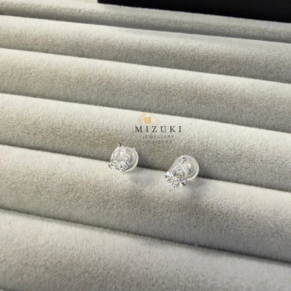 TACHIBANA｜PT900 0.60ct 梨形鑽石耳環｜E Color SI1｜Pear Shape Diamond Stud Earrings