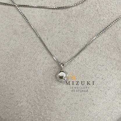 TACHIBANA｜鉑金 D Color 天然單鑽項鍊 0.215ct／0.30ct｜Classic Solitaire Diamond Necklace