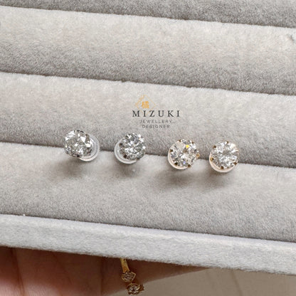 TACHIBANA｜1.0ct 天然鑽石耳釘｜PT900／18K金｜Classic Diamond Stud Earrings