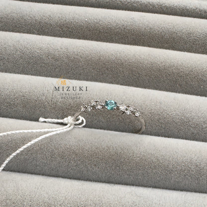 TACHIBANA｜鉑金藍鑽天然鑽石戒指｜Platinum Blue Diamond Ring